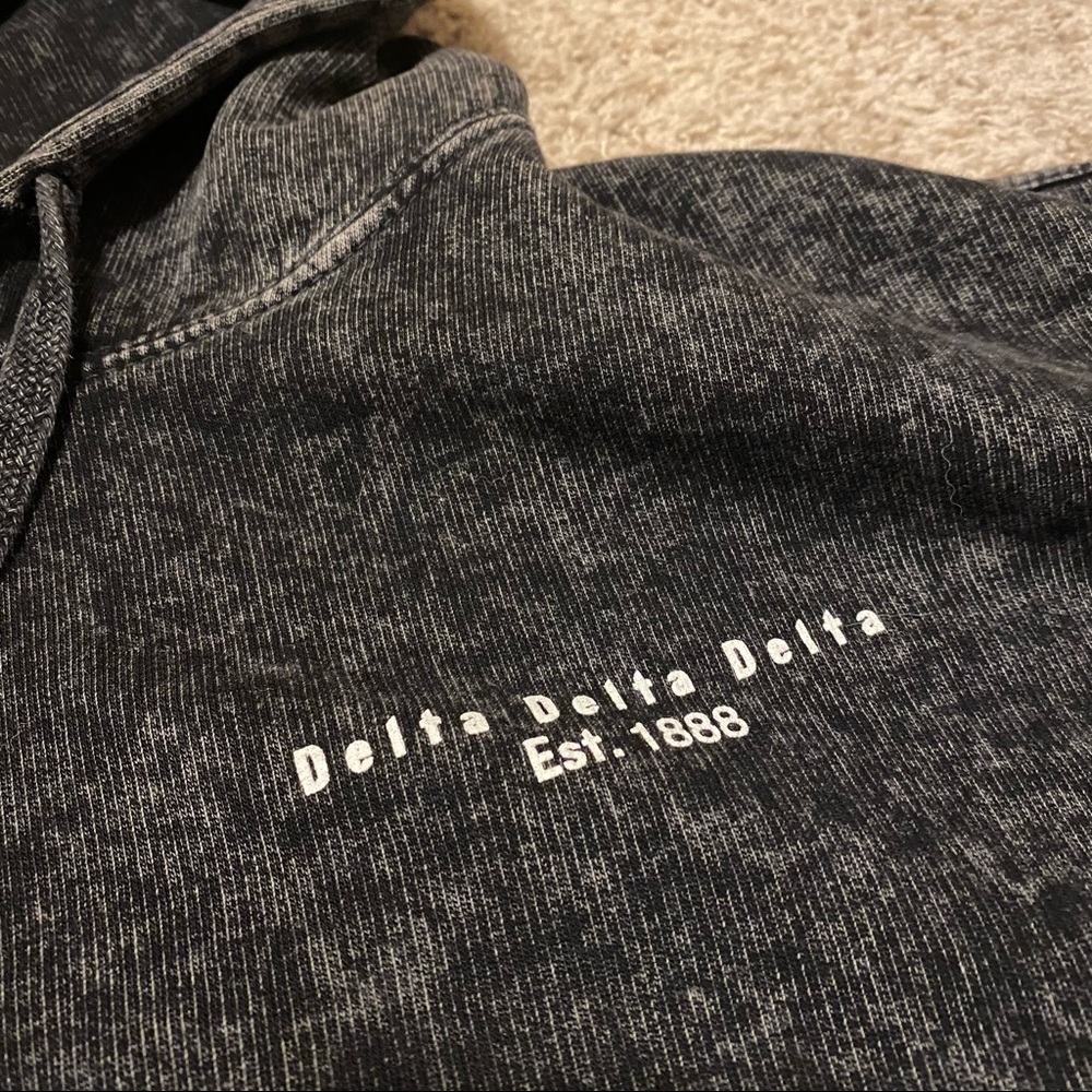 TRI DELTA acid wash smiley hoodie!